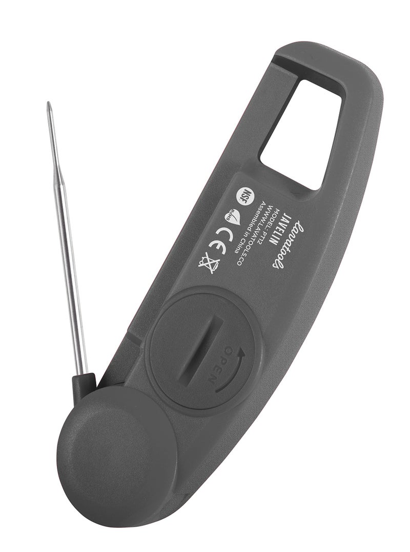 Lavatools Javelin® Ultra-Fast 3-Second Digital Instant Read Meat Thermometer for Grill and Cooking, 2.75" Probe, Compact Foldable Design, Large Display, IP65 Water Resistant, NSF Certified - Sesame - Image 3